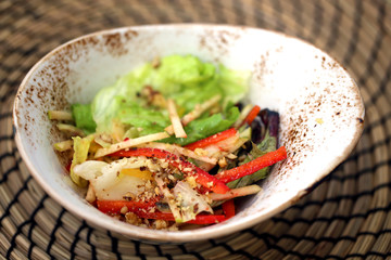 Photo of a macro vitamin vegetable salad