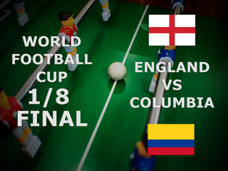Fifa World Cup Russia 2018, football match. Championship. Final. One Eighth Of Cup. Match England...