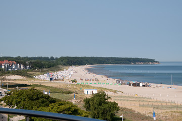 Fototapeta na wymiar Drone view of beach on Baltic Sea in Germany