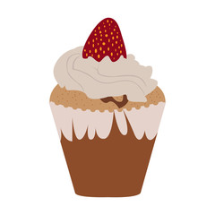Isolated cupcake icon
