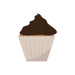 Isolated cupcake icon
