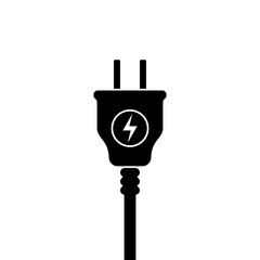 USA Electric Plug icon, symbol. United States standart. lightning sign