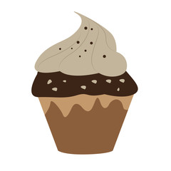 Isolated cupcake icon