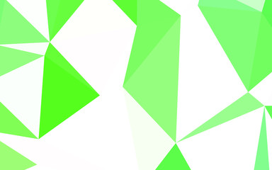 Light Green vector polygonal template.