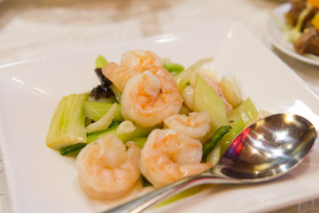 sauteed shrimp and celery