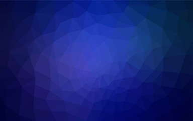 Obraz premium Dark BLUE vector gradient triangles pattern.