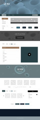 Dark Blue, Yellow vector ui ux kit with lines, ovals.