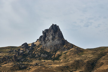 Obraz premium Five fingers mountain. Famous rocky mountain peaks in Azerbaijan 