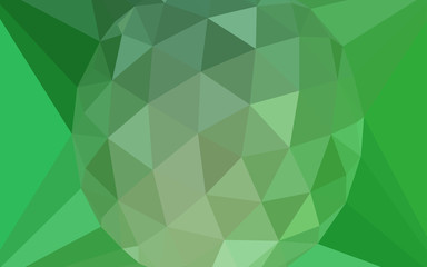 Fototapeta premium Light Green vector abstract polygonal template with a gem in a centre.