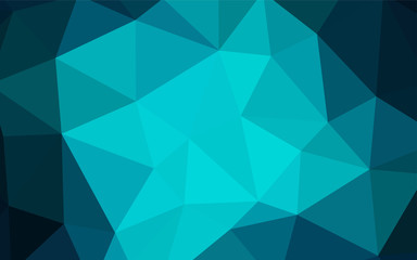 Dark BLUE vector abstract mosaic backdrop.