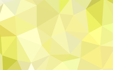 Fototapeta na wymiar Light Yellow vector gradient triangles pattern.