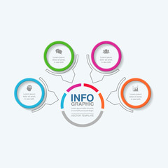 Vector infographic template for diagram, graph, presentation, chart, business concept with 4 options.