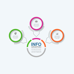 Vector infographic template for diagram, graph, presentation, chart, business concept with 3 options.