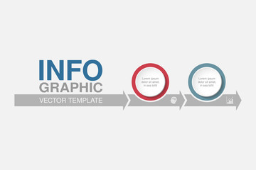 Vector infographic template for diagram, graph, presentation, chart, business concept with 2 options.