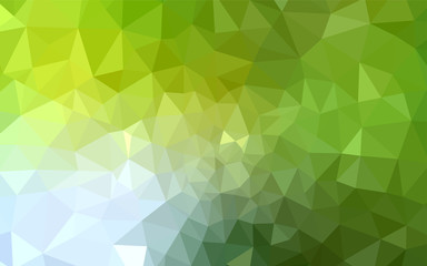 Obraz premium Light Green, Yellow vector shining triangular cover.