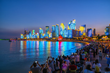 Beautiful city landscape night scene © zhouyilu