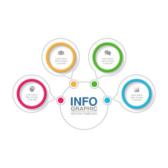 Vector infographic template for diagram, graph, presentation, chart, business concept with 4 options.
