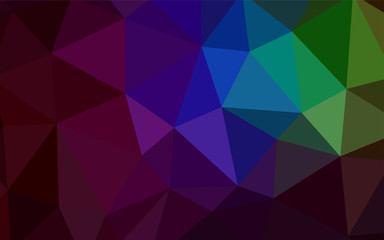 Dark Multicolor vector polygon abstract layout.