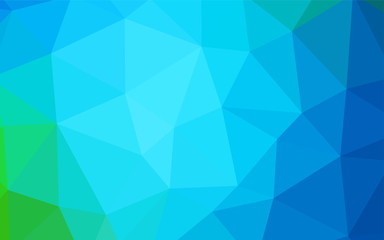 Light Blue, Green vector triangle mosaic template.