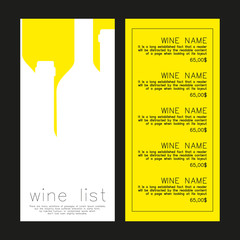 Design for wine list. Menu, banner or etc. Wine concept. Vector illustration