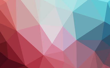 Light Blue, Red vector shining triangular cover.