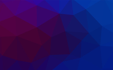 Obraz premium Dark Pink, Blue vector abstract mosaic background.