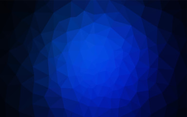 Dark BLUE vector polygonal template.