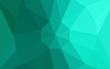 Light Green vector triangle mosaic cover with a diamond.