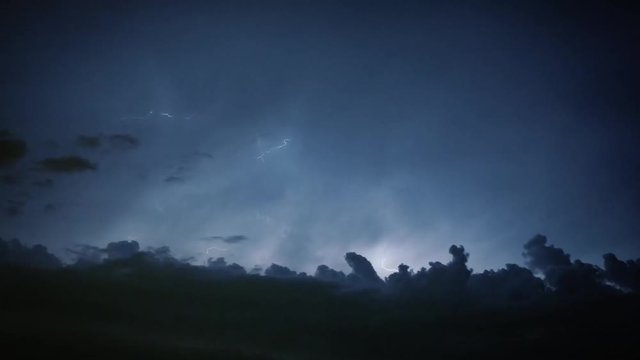 Extreme Storm Timelapse with Lighting Bolts and Dramatic Clouds