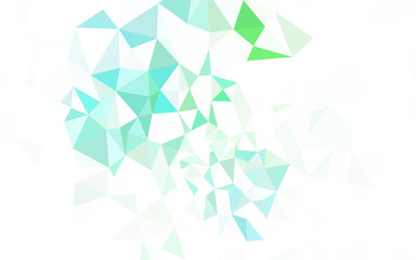 Light Green vector abstract mosaic pattern.