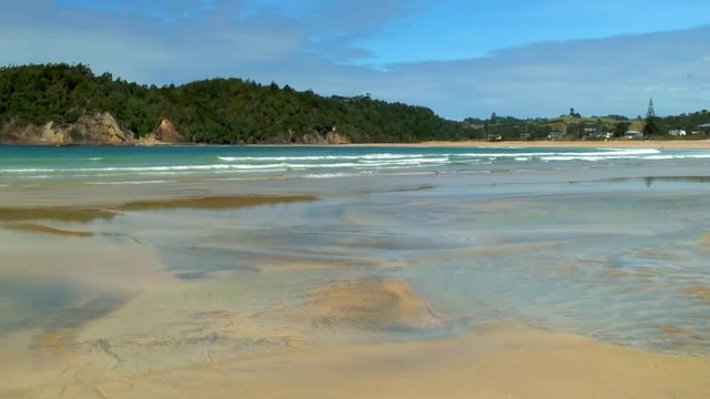 Vast Sand Shelf at the Beach of Matapouri Bay