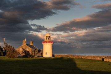 Ballinacourty Lighthouse Lit The Setting