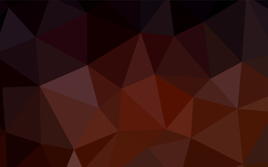 Dark Red vector triangle mosaic texture.