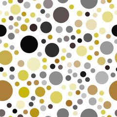 Fototapeta na wymiar Dark Red, Yellow vector seamless pattern with spheres.
