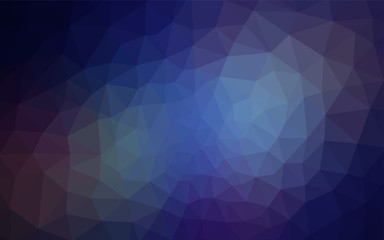 Obraz premium Dark BLUE vector polygonal background.