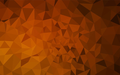Fototapeta premium Dark Orange vector polygon abstract backdrop.