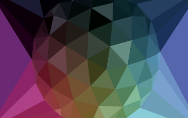 Dark Multicolor vector abstract polygonal template with a gem in a centre.