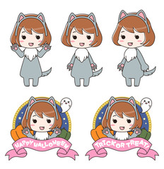 ハロウィン　オオカミのコスプレ　セット