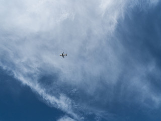 Clouds, blue sky , Planes flying in the sky 