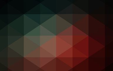 Dark Blue, Red vector polygonal template.