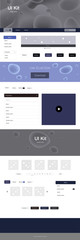 Dark BLUE vector wireframe kit with abstract circles.