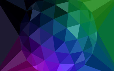Dark Multicolor vector abstract mosaic backdrop with a diamond.