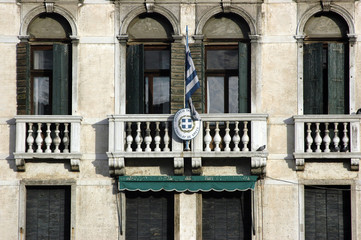 Fototapeta na wymiar Botschaft Griechenland, Venedig, Venetien, Italien, Europa,