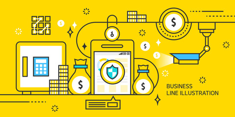 Business line illustration