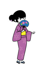 浴衣姿の女性 (3)