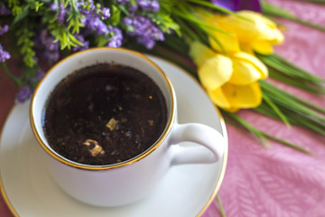 black flower tea
