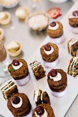 xmas dessert table, mini jamaican fruit cake