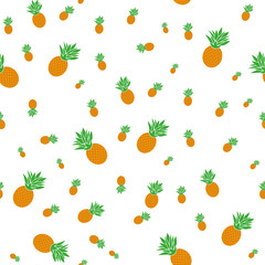 Seamless pineapple pattern for textile fabric or wallpaper backgrounds