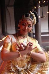 mohiniyattam is the classical dance form of kerala,distinct for the graceful body movements and costume © fotomagic