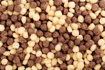 Cereal balls for breakfast background